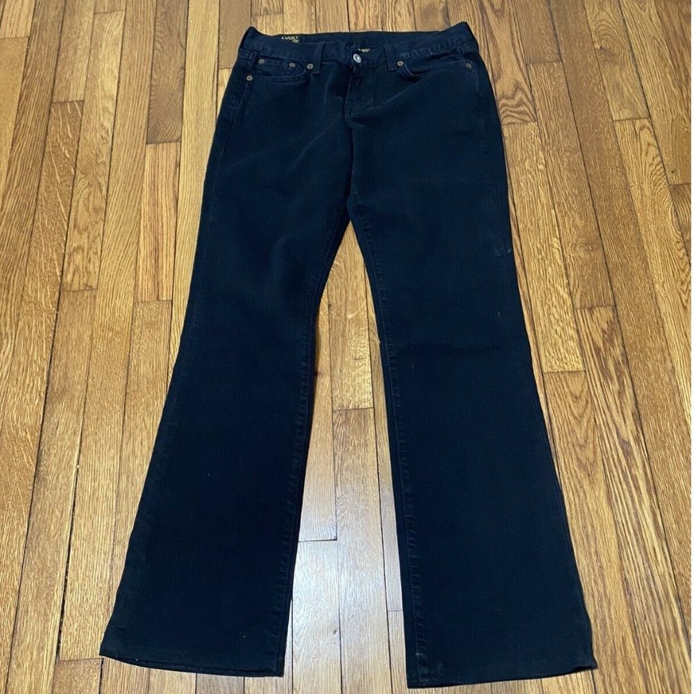 Lucky Brand Black Jeans Womens Size 6/28 Classic Bootcut Denim Jeans Inseam 31"